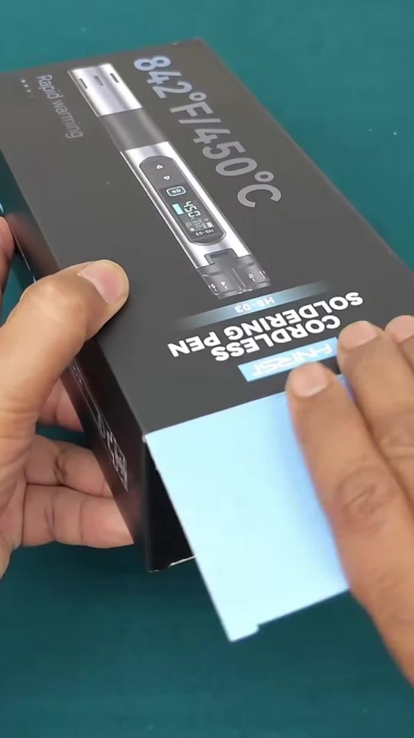 FNIRSI® HS-03 Cordless Soldering Iron, 18650 Removable Battery, USB-C